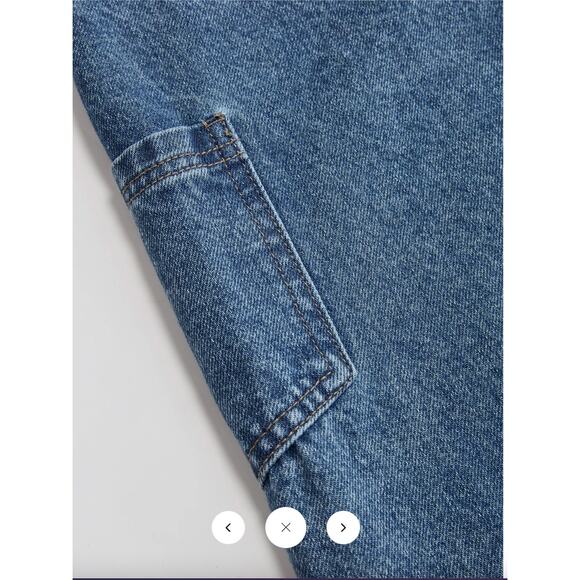 Commense Cross-Front Wide-Leg Jeans Sz L - Picture 5 of 5